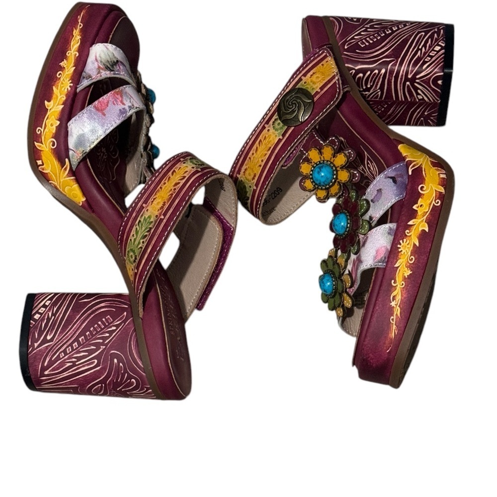 L'Artiste by Spring Step Ginevra Plum Multi sz 36 (us5.5-6) - Picture 3 of 8